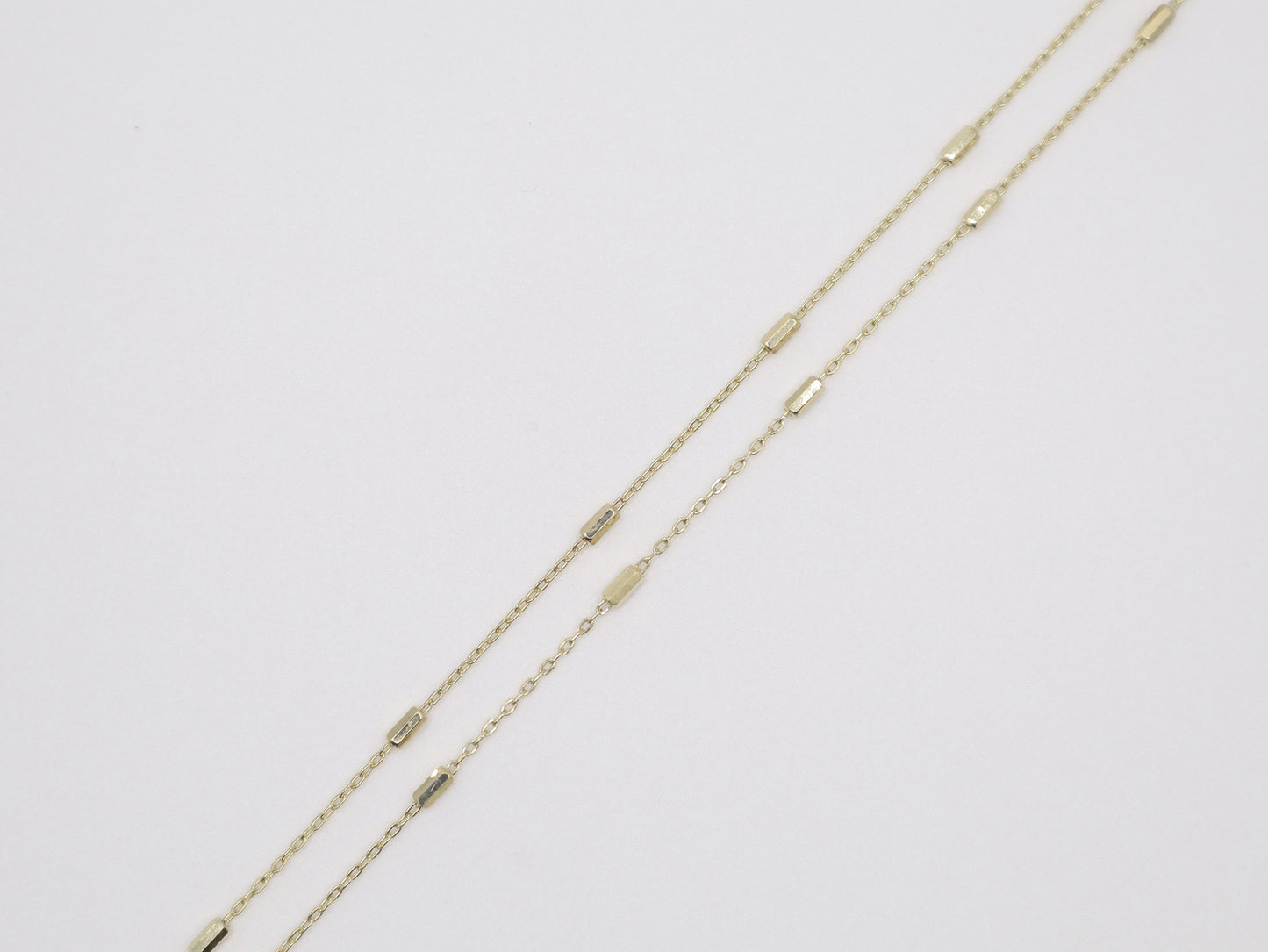 22in, 1.8mm Satellite Bar Cable Necklace