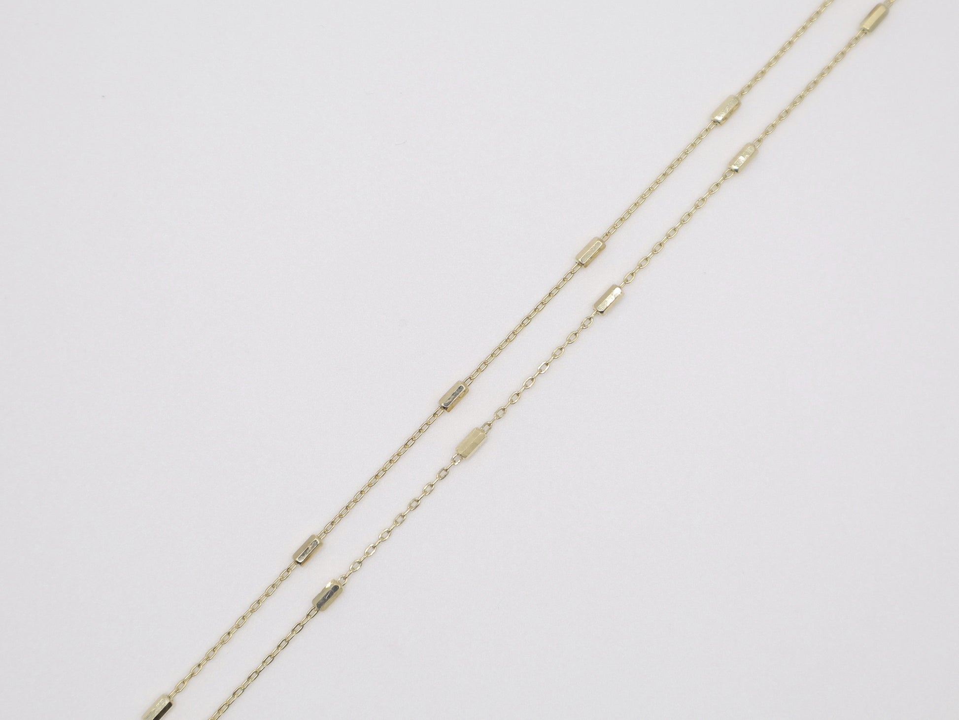 22in, 1.8mm Satellite Bar Cable Necklace