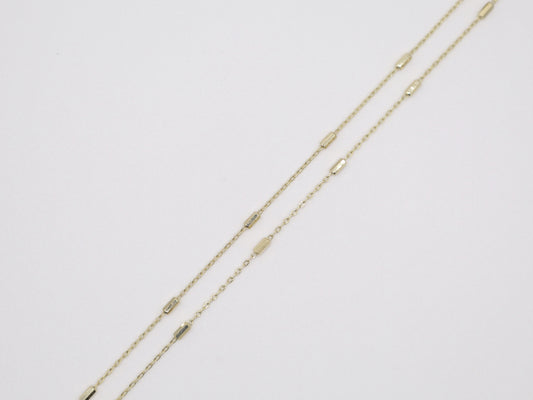 22in, 1.8mm Satellite Bar Cable Necklace