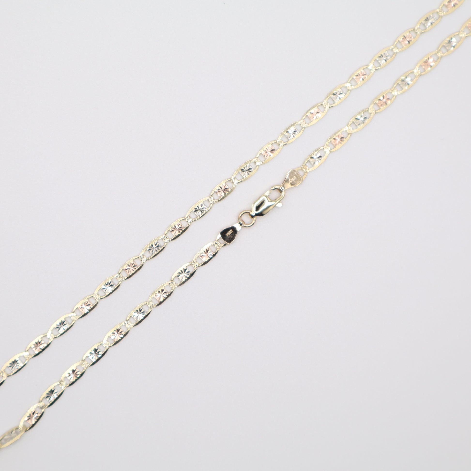 18" 3.4 mm Valentino Tri-Color Necklace