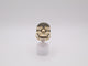 8.9g, 10.25, Ring Size 2.98mm Black Stone Skull Ring