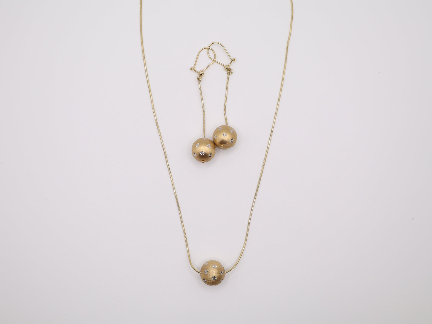 16in, 0.9mm Necklace Set With Earrings