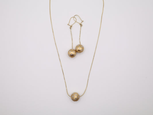 16in, 0.9mm Necklace Set With Earrings