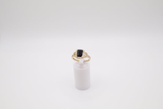Size 7.75, 1.9mm Black Stone Ring