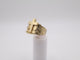Size 10.5, 6.75mm Cross Gold Nugget Ring