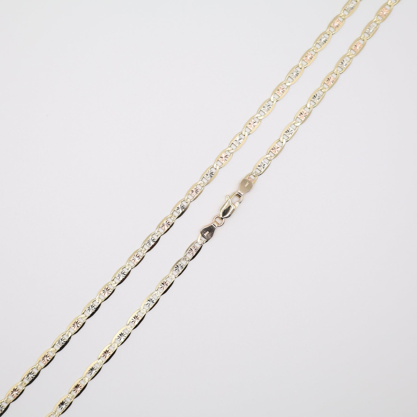 24" 4mm Valentino Tri-Color Necklace