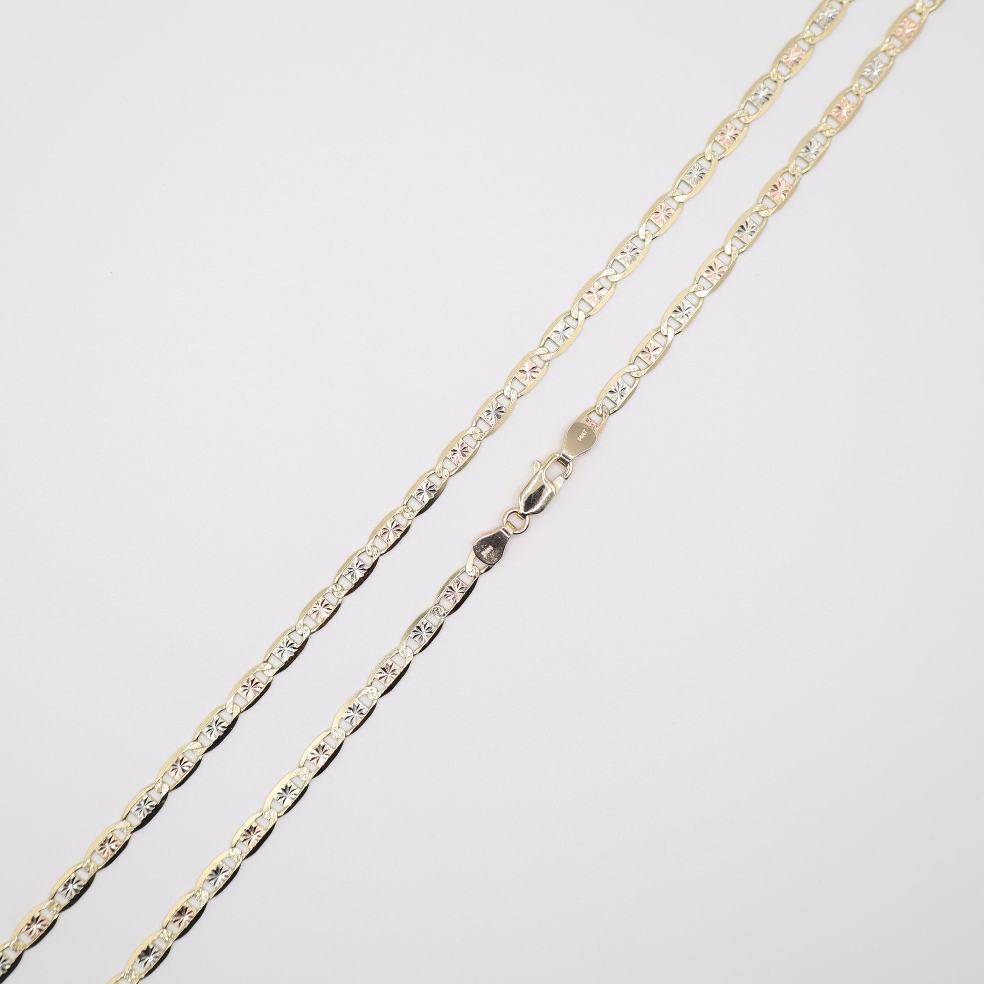 24" 4mm Valentino Tri-Color Necklace