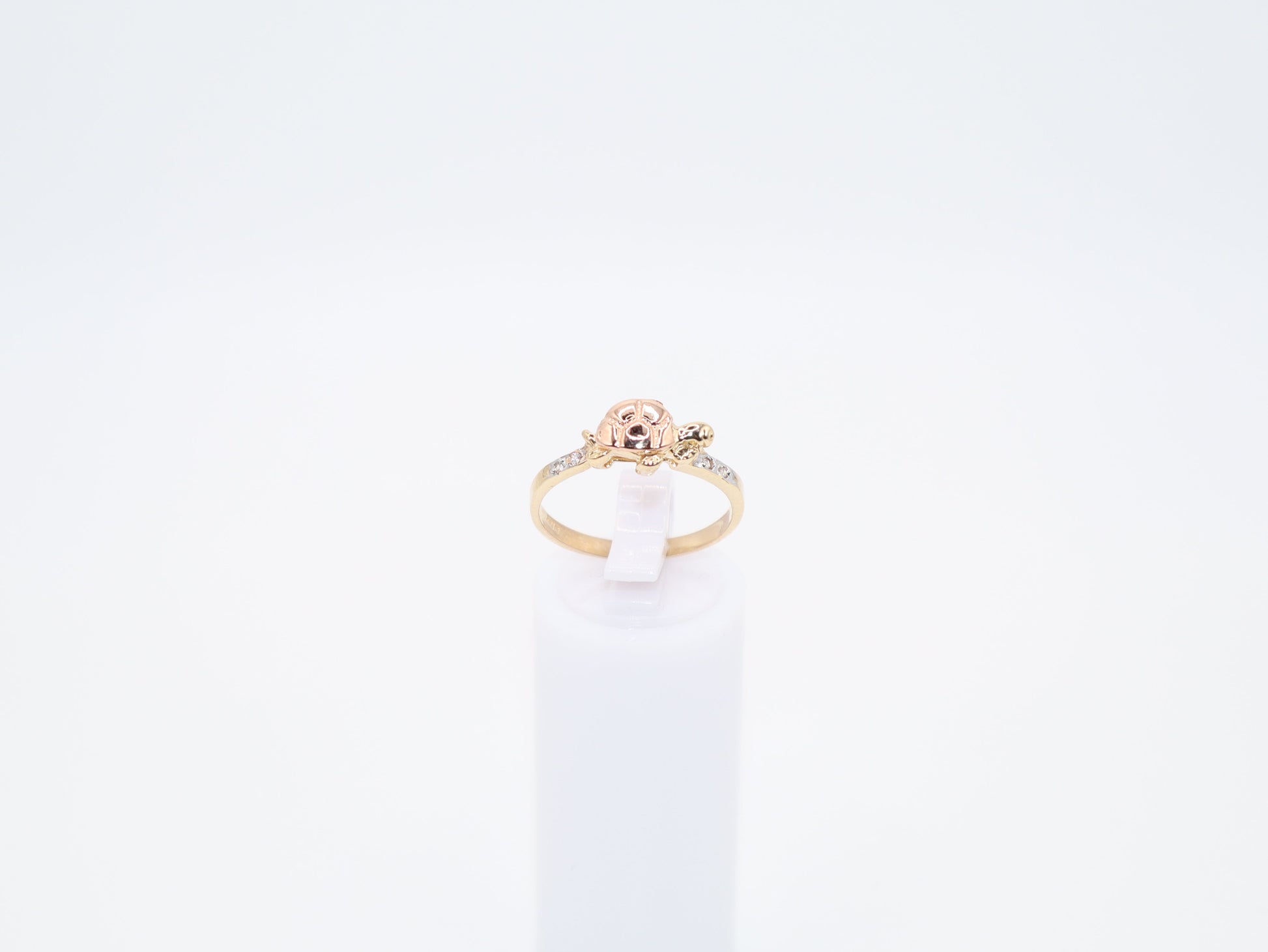 1.8g Size 7, 2mm Rose Gold Turtle Ring