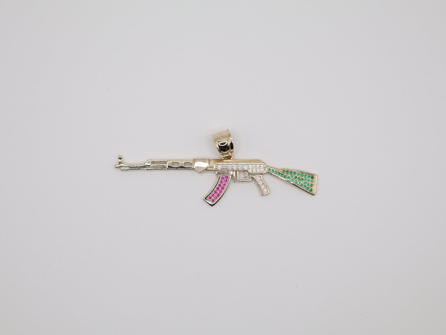 5.6g 1in, 70mm Mexican Flag AK-47 Pendant