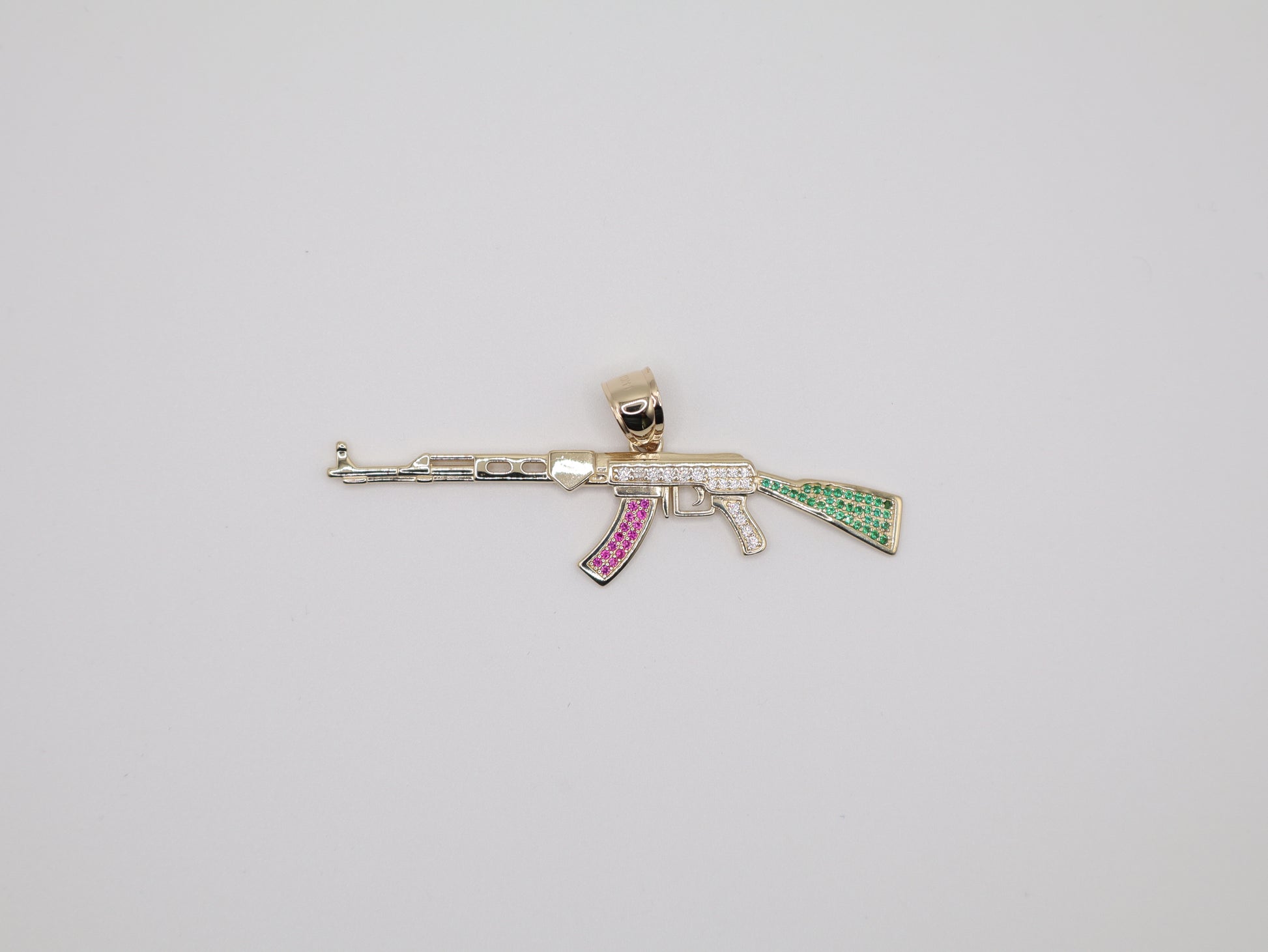 5.6g 1in, 70mm Mexican Flag AK-47 Pendant