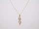 16in, 1mm Necklace with Tri-color Leafs