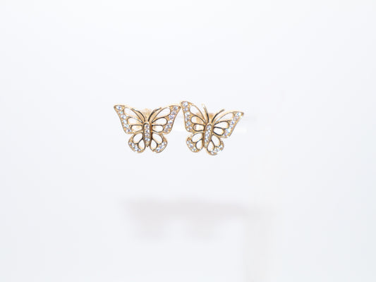 0.5in, Studded Butterfly Earrings