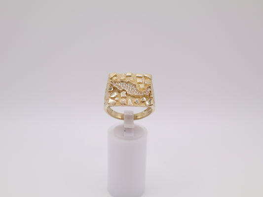 9.9g, 11.5 Ring Size, 3.95mm Mexico Nugget Ring