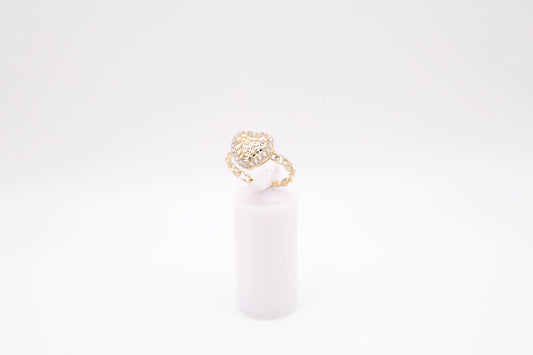 Size 7.5, 2.7mm Nugget Heart Ring