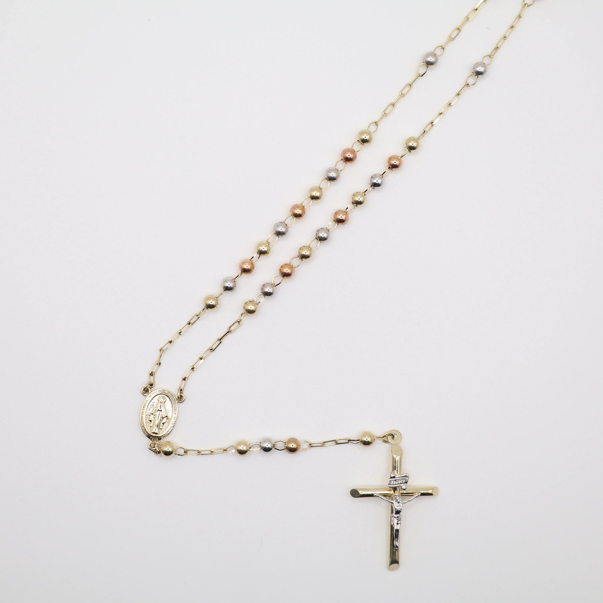 24" 4mm Tri-Color Rosary