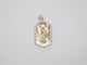 14g 2.25in, 30mm White Stone Virgin Mary Pendant