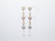 2in, Tri-Color Dangle Heart Earrings
