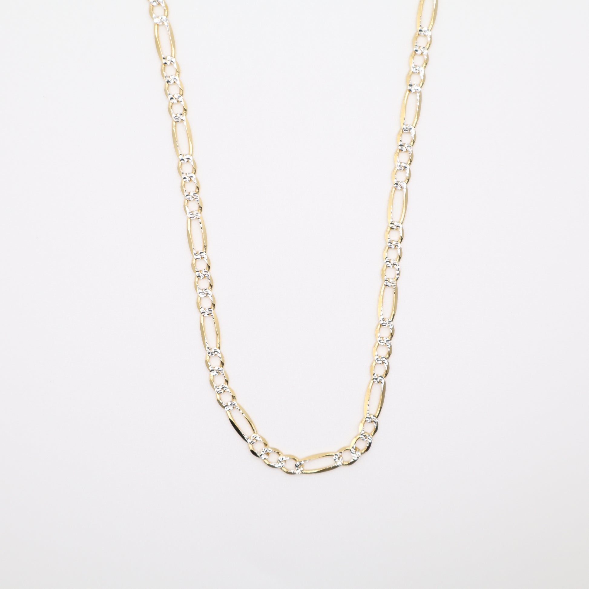22" 3.7mm Diamond Cut Figaro Necklace