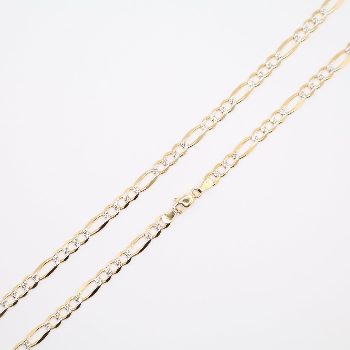 22" 4.7mm Diamond Cut Figraro Necklace