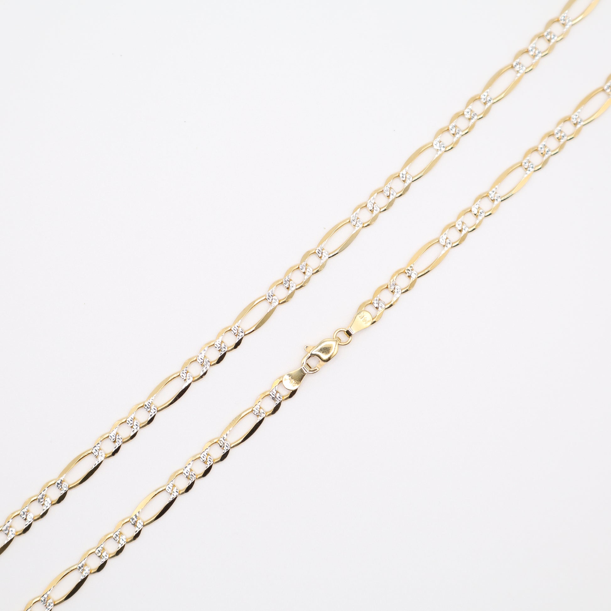 22" 4.7mm Diamond Cut Figraro Necklace