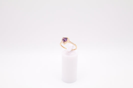 Size 8, 1.4mm Purple Stone Ring