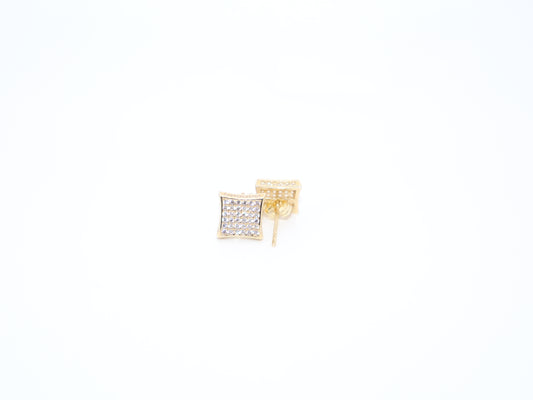 0.5" 8mm White Stone Earings