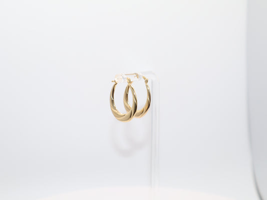 1.1g 1in,  Twisted Contemporary Earrings