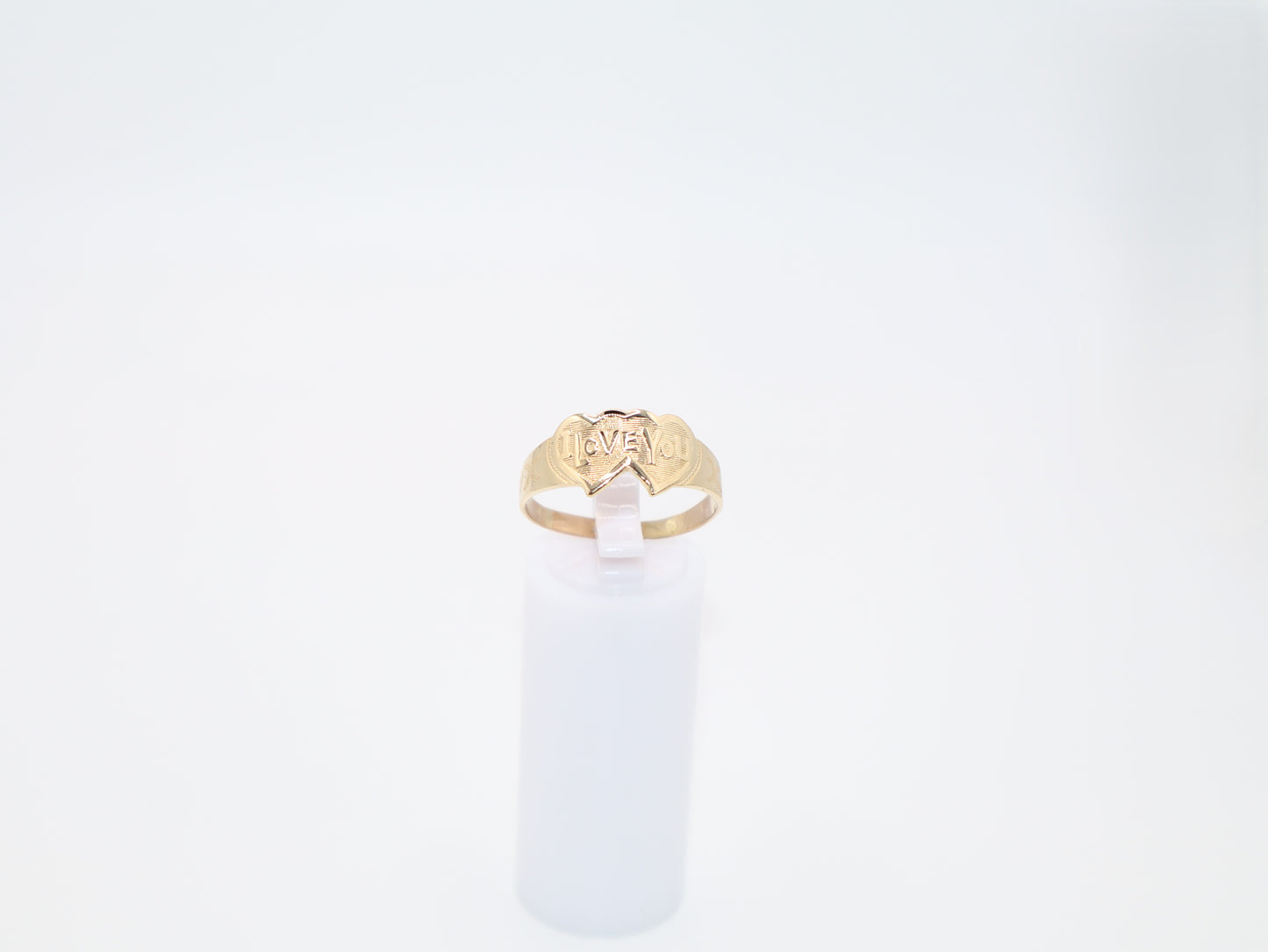 2.7g Size , 2.58mm "I Love You" Heart Ring
