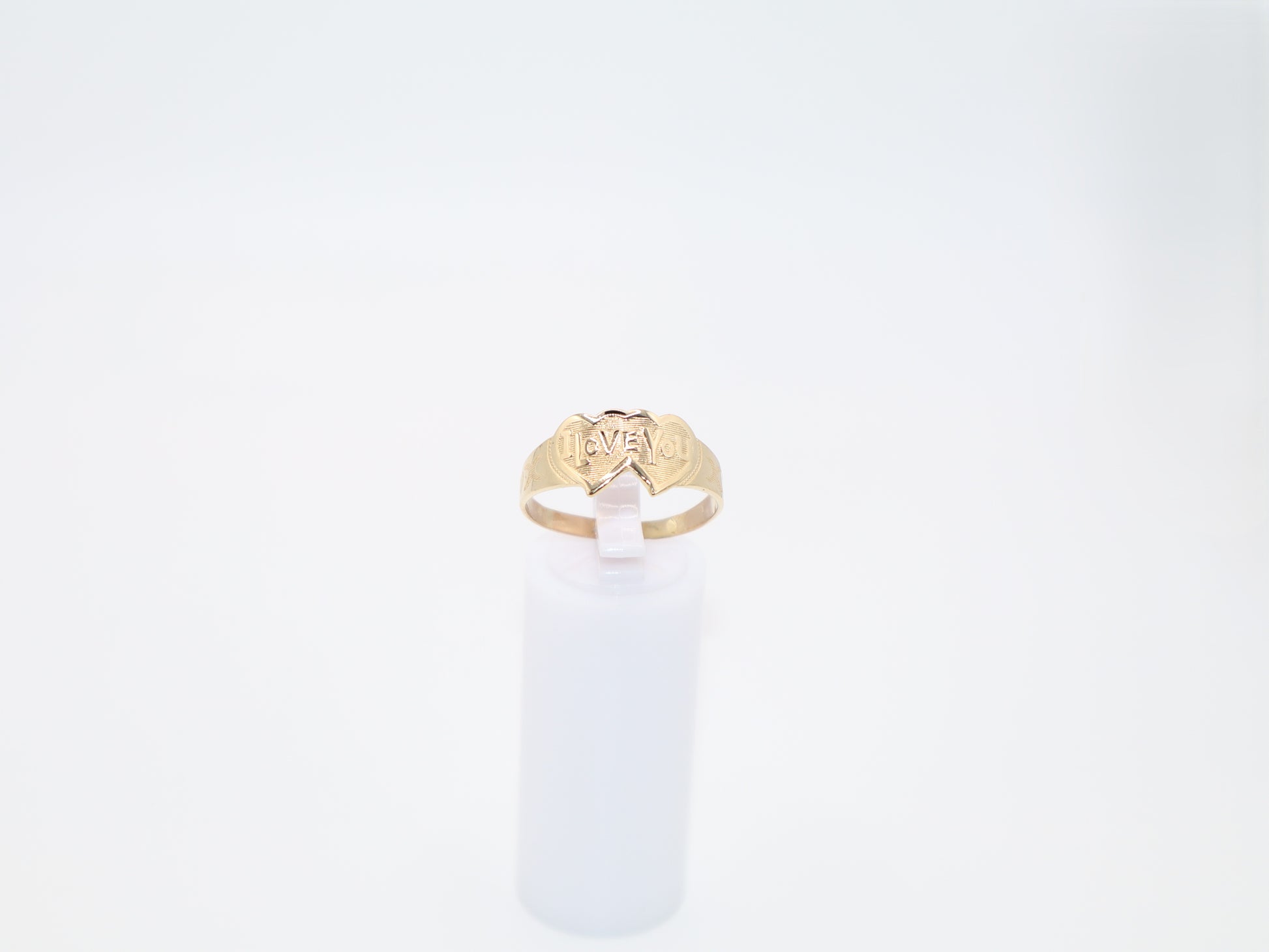2.7g Size , 2.58mm "I Love You" Heart Ring