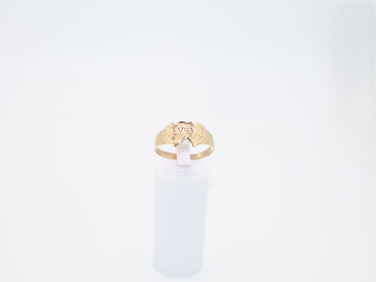 2.7g Size , 2.58mm "I Love You" Heart Ring