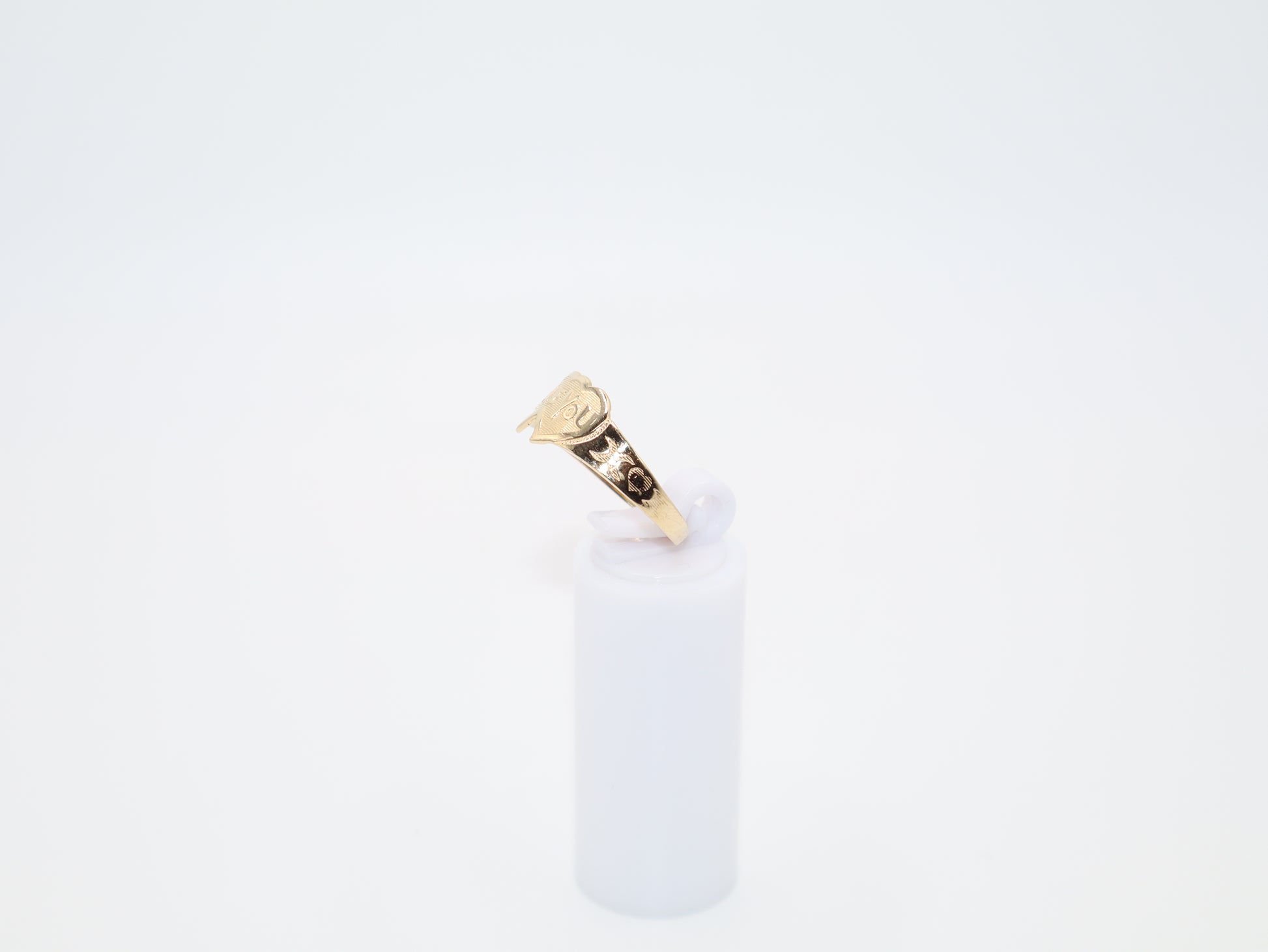 2.7g Size , 2.58mm "I Love You" Heart Ring