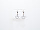 0.875in, White Gold Dangle Heart Earrings