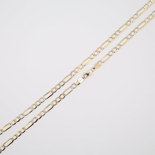24" 4.7mm Diamond Cut Figaro Necklace