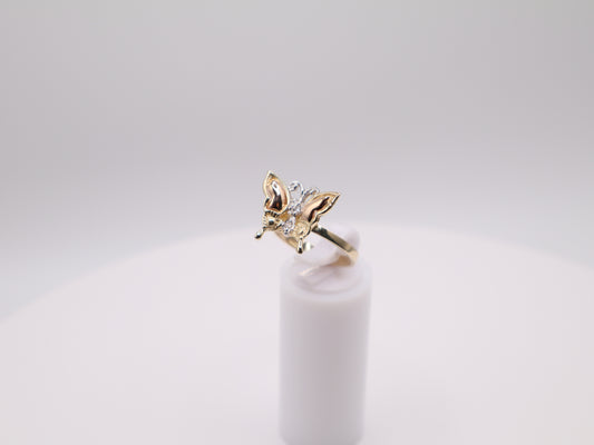 3.7g Size 7.5, 2.62mm Tri-Color Butterfly Ring