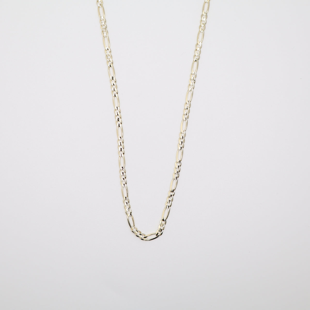14K Solid Gold Figaro Chain Necklace (3.08mm, 18 Inch, 6.5g) | Joyeria Serrano