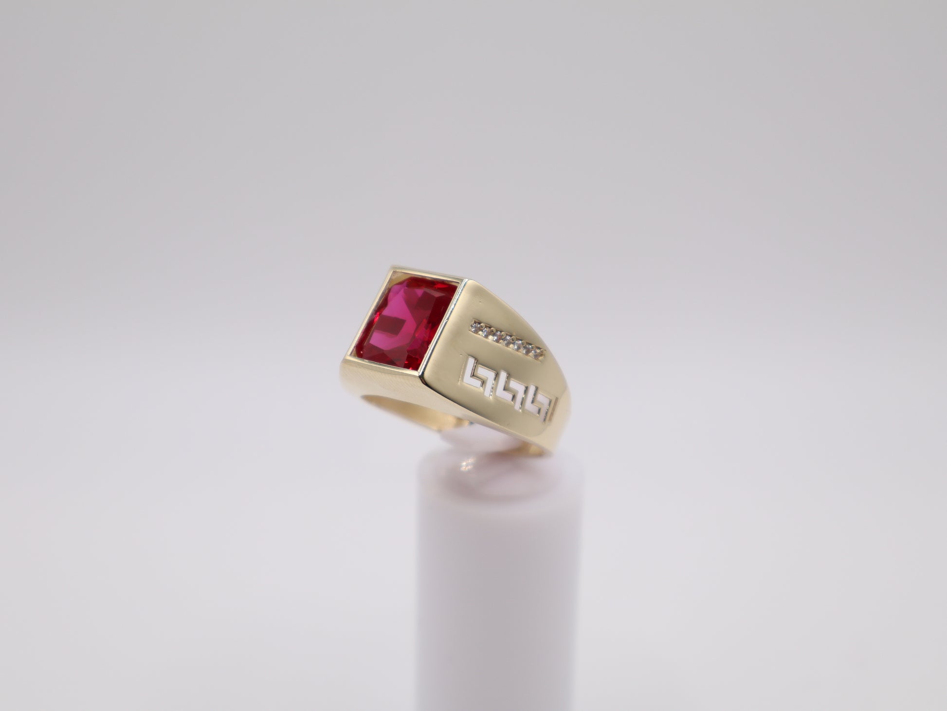 Size 12 2mm Red Stone Ring