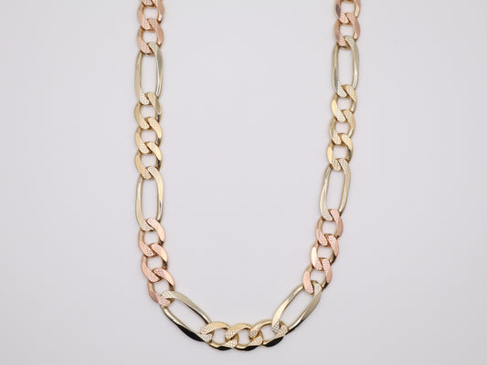 88.1g, 25.875in, 9.83mm Figaro Chain
