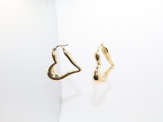 1.5" 8.5mm Heart Shaped Earings