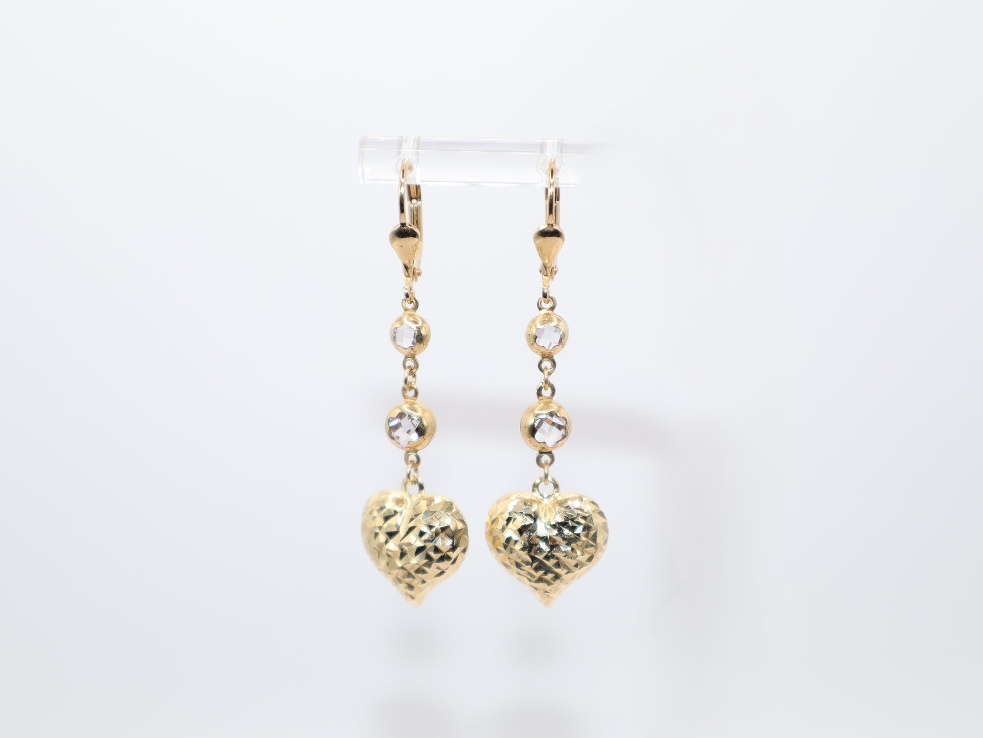 3.9g 1.875in, Heart Earrings