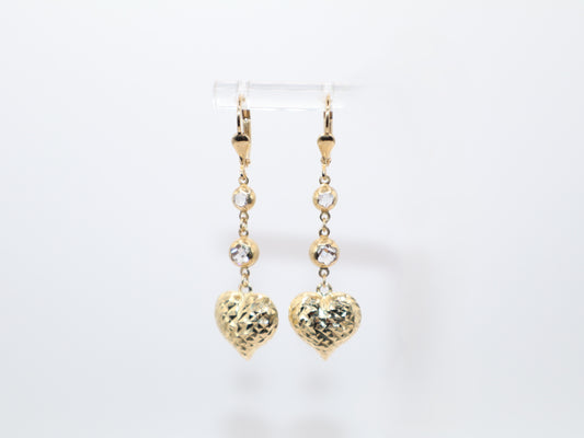 3.9g 1.875in, Heart Earrings