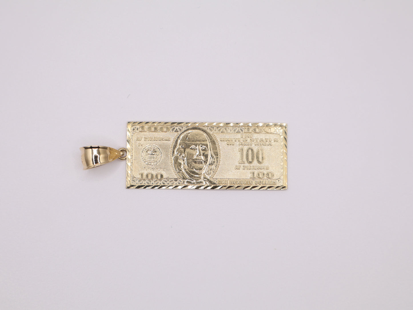 8.8g 1.625in, 1mm 100 Dollar Bill Charm