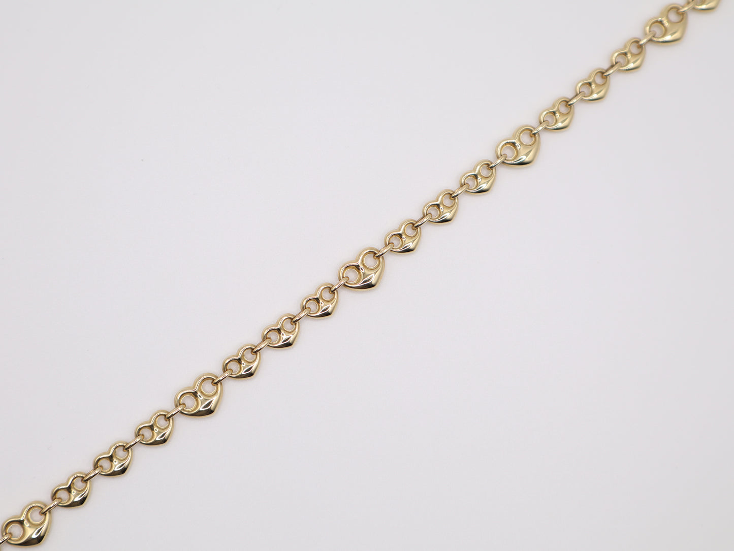 10" 8mm Heart Bracelet