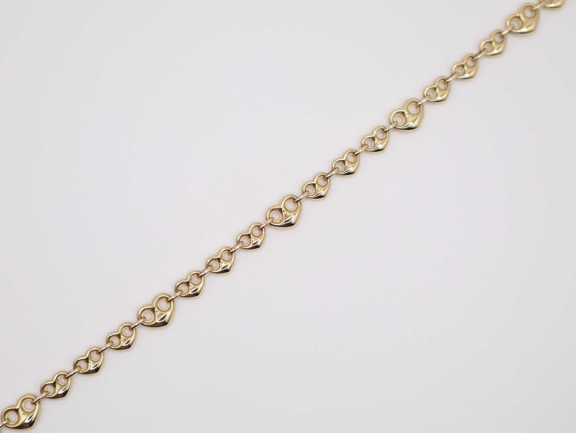 10" 8mm Heart Bracelet