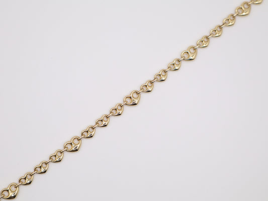 10" 8mm Heart Bracelet