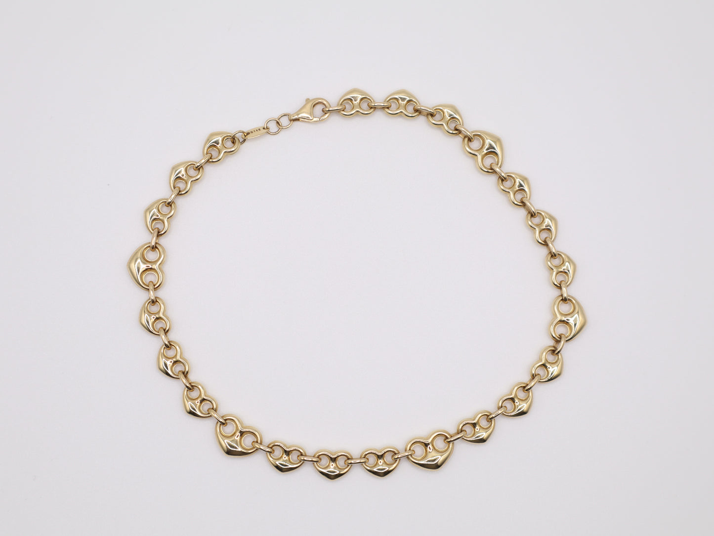 10" 8mm Heart Bracelet