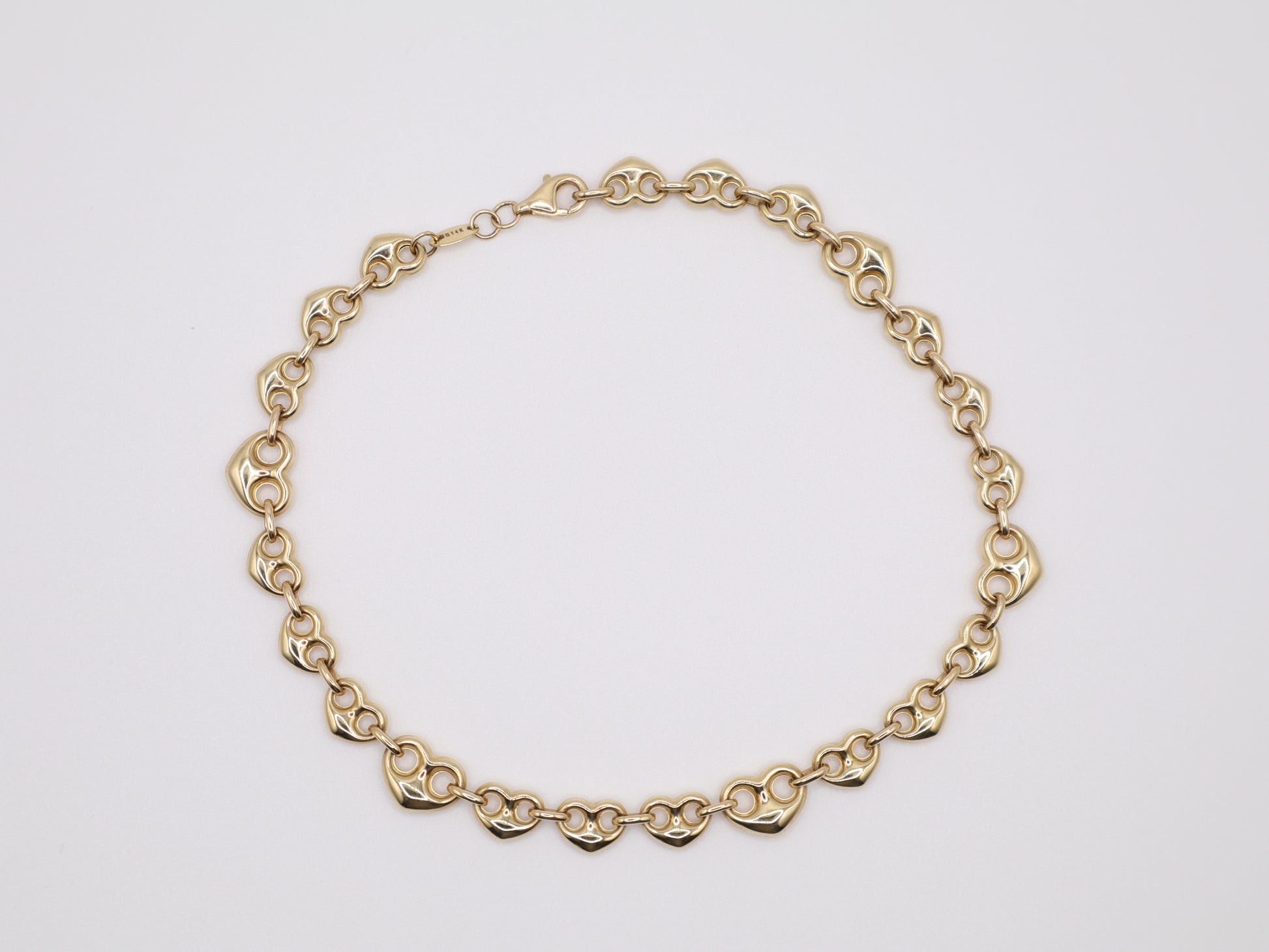 10" 8mm Heart Bracelet
