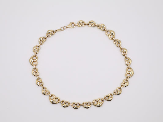 10" 8mm Heart Bracelet