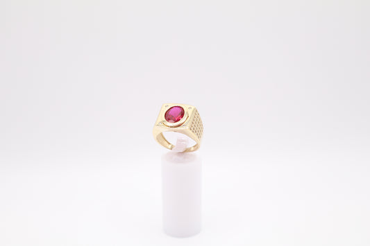 Size 9.5, 2.65mm Red Stone Ring