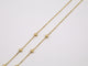24in, 1.8mm Box Necklace W/ Gold Beads