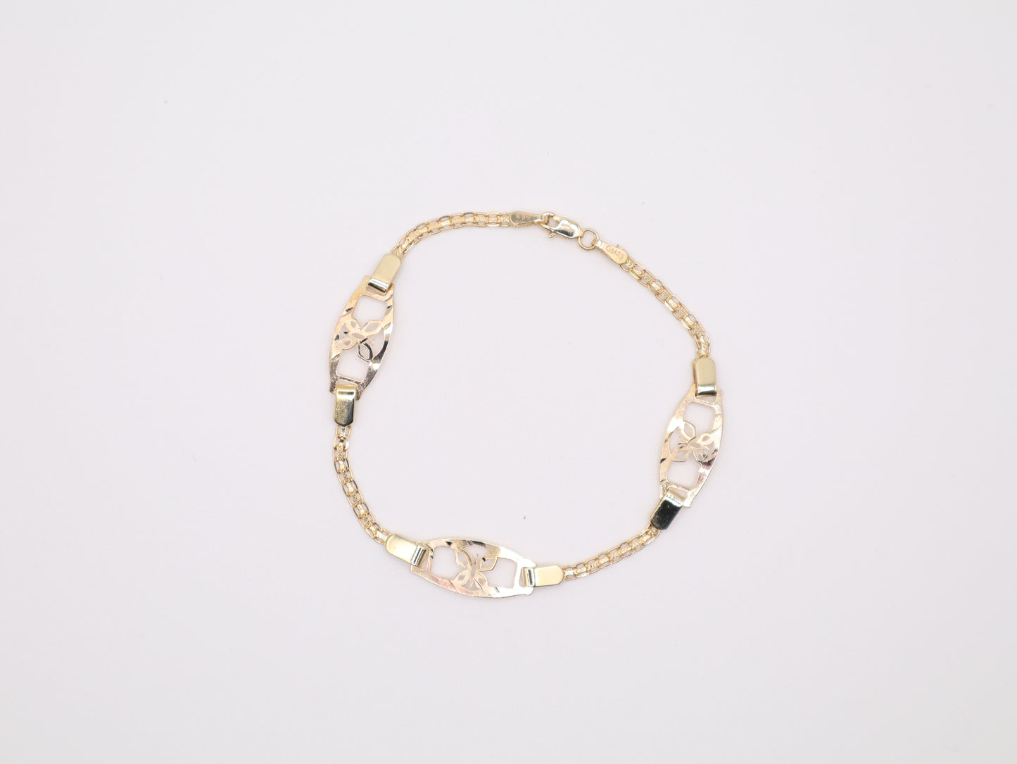 6.75" 7.8mm Butterfly Bracelet